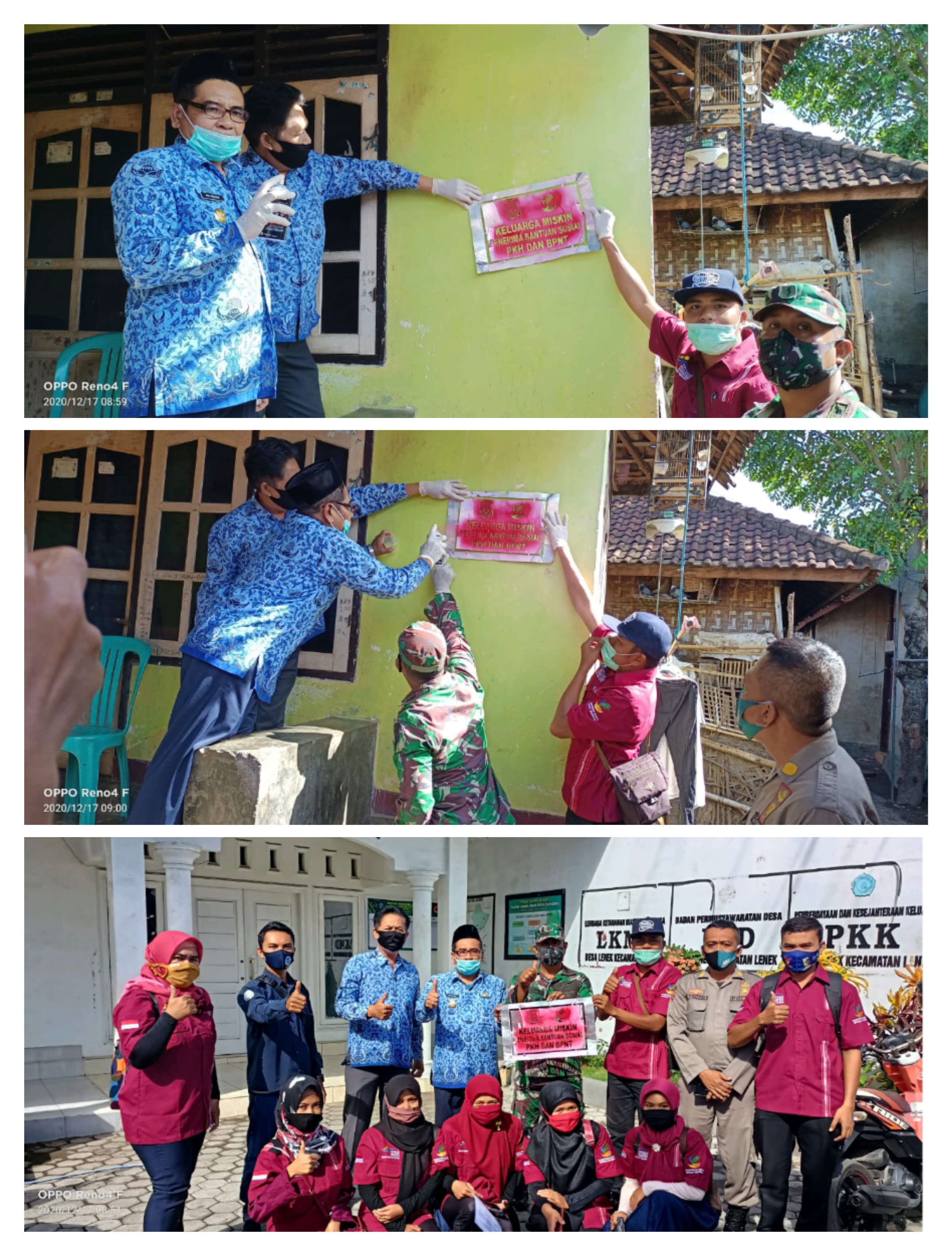 Lauching Labelisasi Rumah  Penerima PKH dan BPNT Bertempat di Desa Lenek Kecamatan Lenek