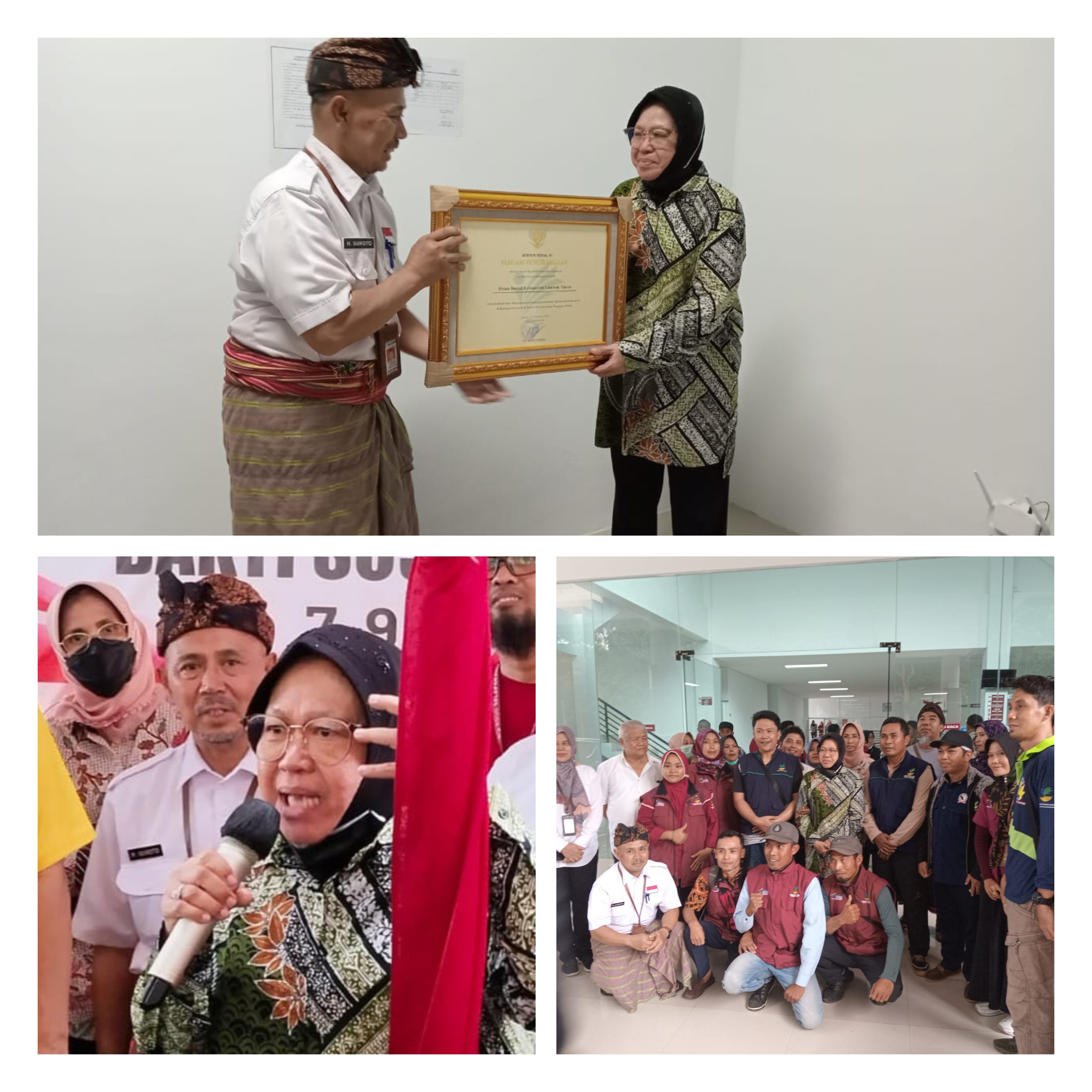 Menteri Sosial RI  Tri Rismaharini, Lakukan Kunjungan ke Lombok Timur