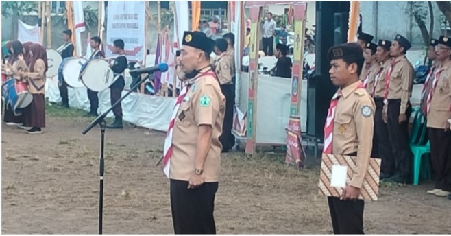 Kegiatan Kadis Dinsos (H. SUROTO, SKM.,MKes) Mewakili Bupati Lombok Timur Peringatan Hari Pramuka (PHP) ke 61