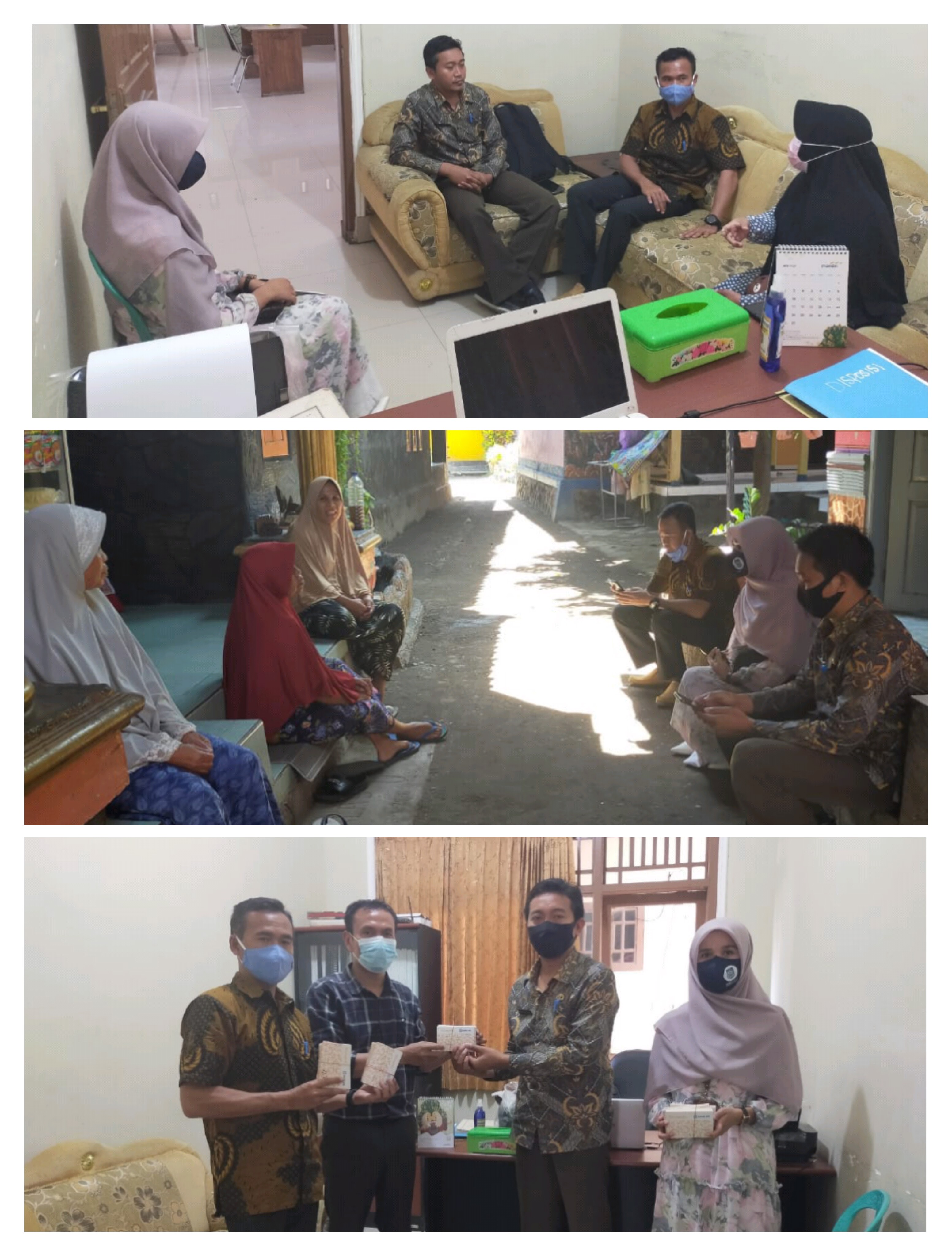 Kabid PFM (Achmad Azro`i) bersama Kasi PPK (Sahril)  dan Korda BSP Sudah Melakukan Monitoring dan Evaluasi ke E-warong Program sembako di Desa Pringgabaya Lombok Timur
